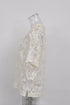 Women's Chloé Logo Lace Patterned Blouse in Ivory Cotton