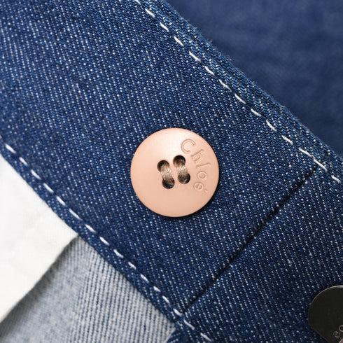 Women's Chloé High-Rise Flared Jeans in Blue Cotton