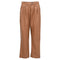 Women's Nanushka Mitsu High-Rise Pleated Trousers in Brown Faux Leather