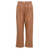 Women's Nanushka Mitsu High-Rise Pleated Trousers in Brown Faux Leather