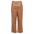 Women's Nanushka Mitsu High-Rise Pleated Trousers in Brown Faux Leather