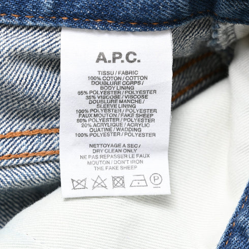 Women's A.P.C. High-Rise Flared Jeans in Blue Cotton