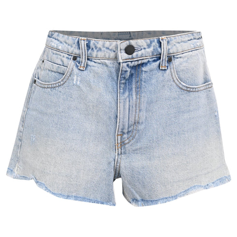 Women's Alexander Wang Raw-Hem Denim Shorts in Blue Cotton