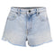 Women's Alexander Wang Raw-Hem Denim Shorts in Blue Cotton