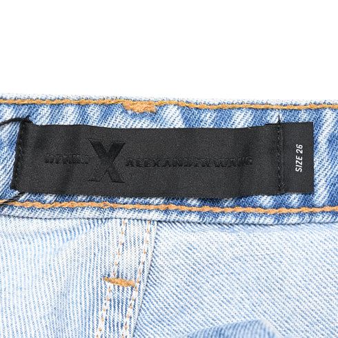 Women's Alexander Wang Raw-Hem Denim Shorts in Blue Cotton