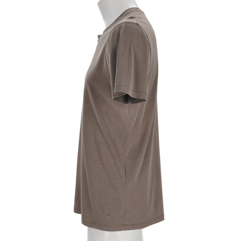 Men's Tom Ford Initials Embroidered Crewneck T-Shirt in Beige Lyocell