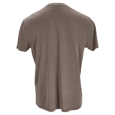 Men's Tom Ford Initials Embroidered Crewneck T-Shirt in Beige Lyocell