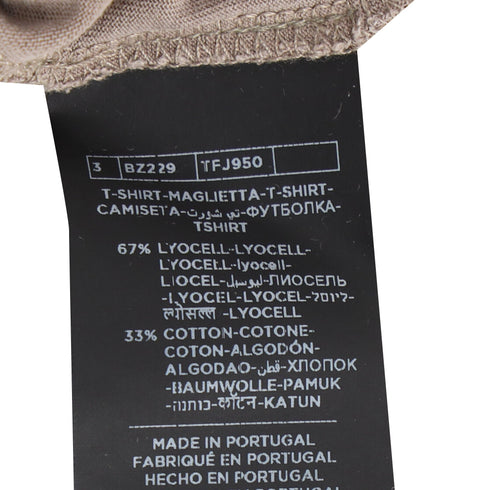 Men's Tom Ford Initials Embroidered Crewneck T-Shirt in Beige Lyocell