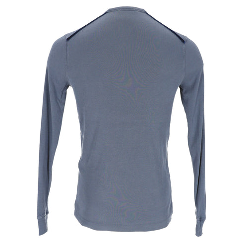 Men's Tom Ford Ribbed-Knit Long Sleeve T-Shirt in Blue Lyocell