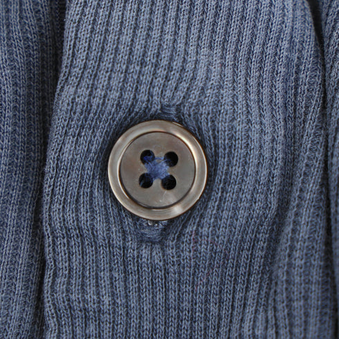 Men's Tom Ford Ribbed-Knit Long Sleeve T-Shirt in Blue Lyocell