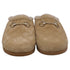 Women's Gucci Sol Horsebit Shearling Mules in Beige Suede