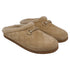 Women's Gucci Sol Horsebit Shearling Mules in Beige Suede