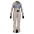 Women's Moncler Grenoble Belted Color-Block Ski Suit in White Polyester