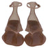 Women's Chloé Ankle Strap Thong Jelly Sandals in Brown Rubber