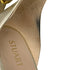 Women's Stuart Weitzman Nudistcurve Espadrille Flat Sandals in Metallic Gold Leather