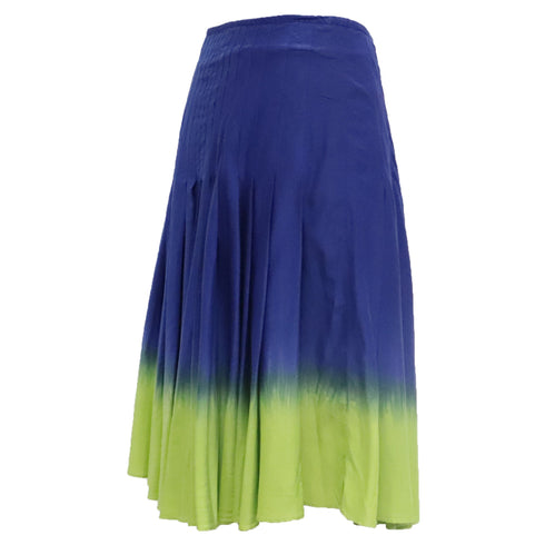 Women's Moschino Tie-Dye Print Midi Skirt in Multicolor Cotton