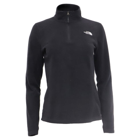 Women's The North Face Quarter Zip Pullover in Black Polyester