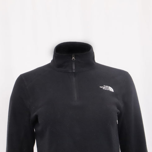 Women's The North Face Quarter Zip Pullover in Black Polyester