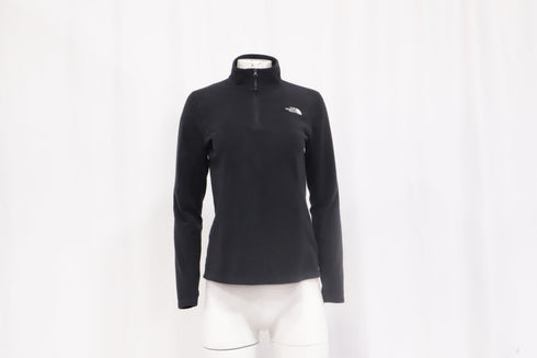 Women's The North Face Quarter Zip Pullover in Black Polyester