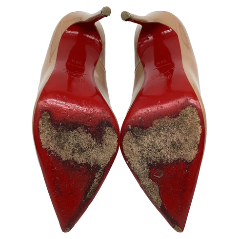 Women's Christian Louboutin So Kate 120 Pumps in Beige Patent Leather