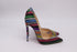 Women's Christian Louboutin So Kate 120 Striped Glittered Pumps in Multicolor Suede