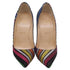 Women's Christian Louboutin So Kate 120 Striped Glittered Pumps in Multicolor Suede