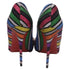 Women's Christian Louboutin So Kate 120 Striped Glittered Pumps in Multicolor Suede