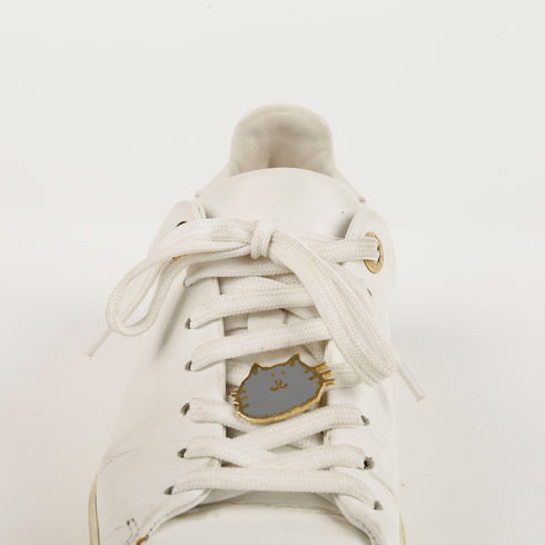 Women's White Leather Frontrow Sneakers