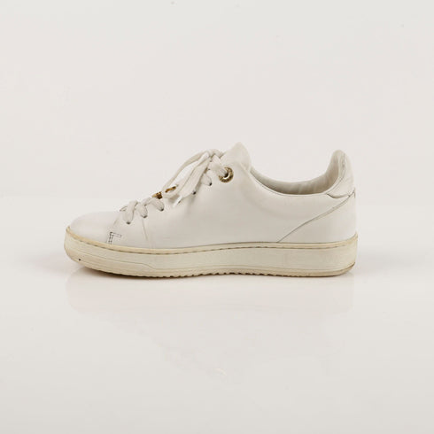 Women's White Leather Frontrow Sneakers