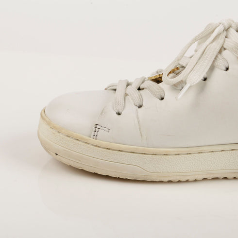 Women's White Leather Frontrow Sneakers