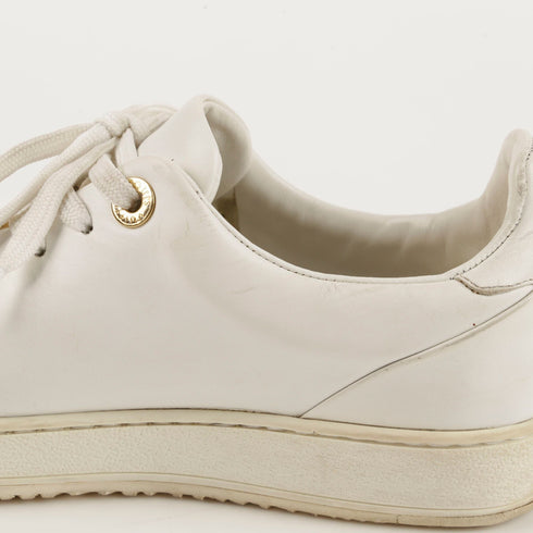 Women's White Leather Frontrow Sneakers