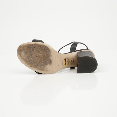Women's Gg Marmont Leather Mid-heel Women's Sandals Black