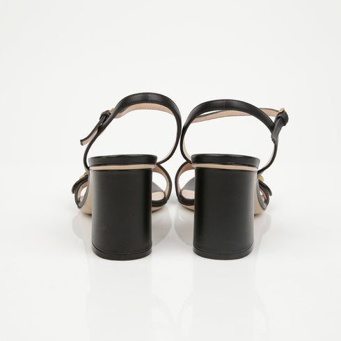 Women's Gg Marmont Leather Mid-heel Women's Sandals Black
