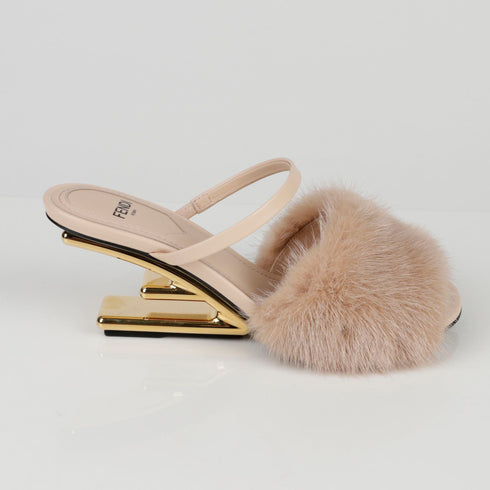 Women's First Mink High Heel Sandals Size