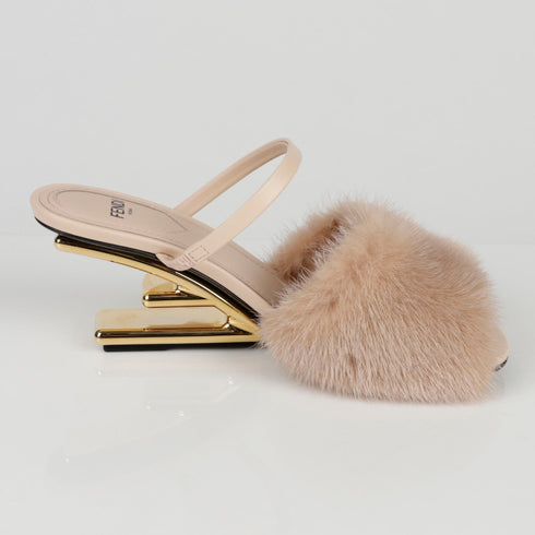 Women's First Mink High Heel Sandals Size