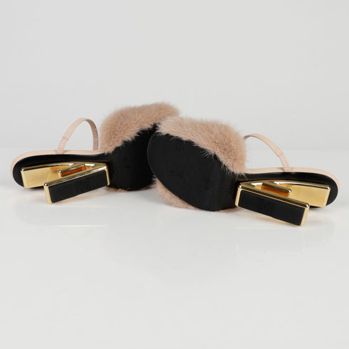 Women's First Mink High Heel Sandals Size