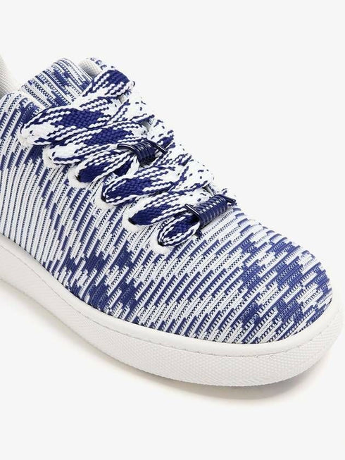 Men's Checked Knit Box Sneakers