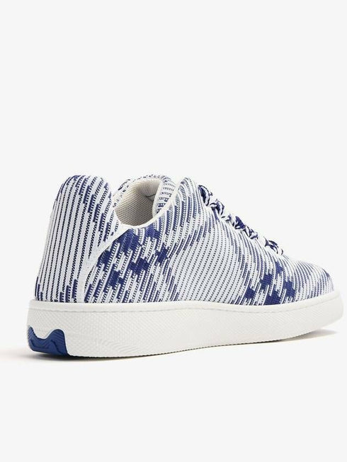 Men's Checked Knit Box Sneakers