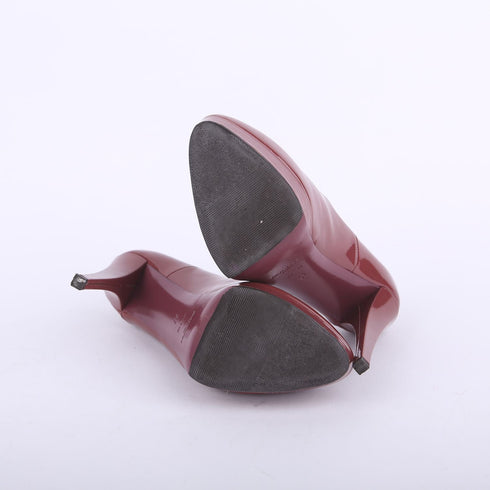 Women's Burgundy Patent Leather Pumps