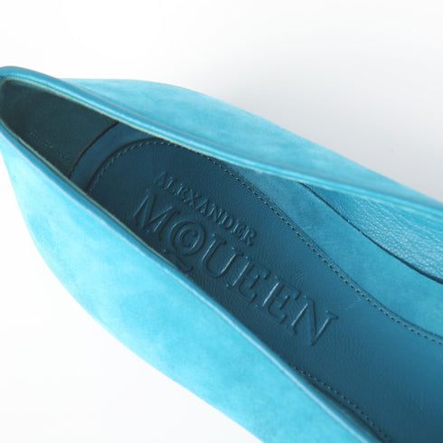 Women's Blue Suede Skull Loafer