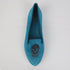 Women's Blue Suede Skull Loafer