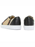 Women's Check And Leather Sneakers