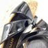 Women's Stuart Weitzman Carmen Wedge Sandals in Black Patent Leather