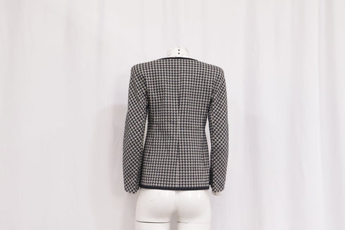 Women's Giorgio Armani Collarless Jacket in Black Cotton