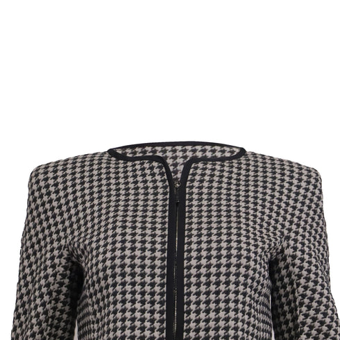 Women's Giorgio Armani Collarless Jacket in Black Cotton