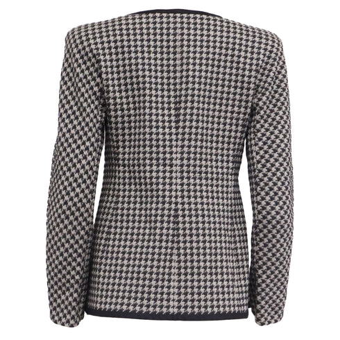 Women's Giorgio Armani Collarless Jacket in Black Cotton