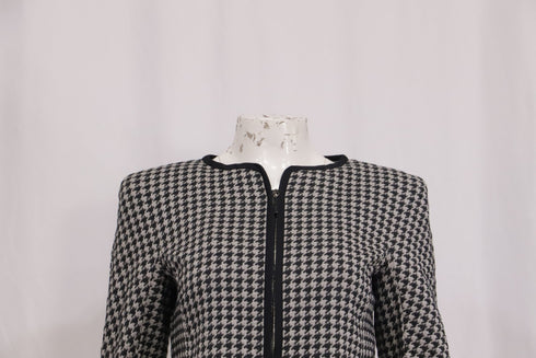 Women's Giorgio Armani Collarless Jacket in Black Cotton