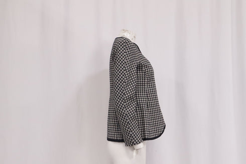 Women's Giorgio Armani Collarless Jacket in Black Cotton