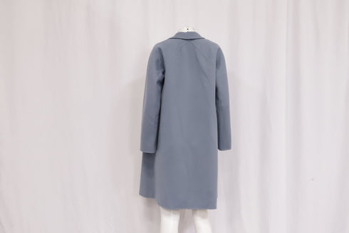 Women's Valentino Open Trench Coat in Light Blue Wool