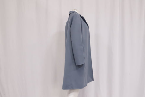 Women's Valentino Open Trench Coat in Light Blue Wool